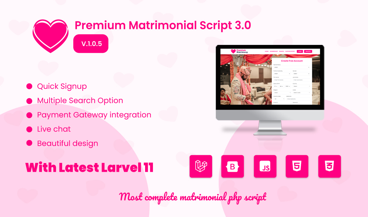 PHP Matrimonial Script | Responsive Matrimonial Script