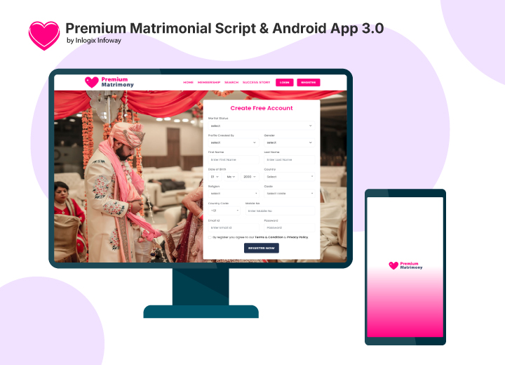 PHP Matrimonial Website & Android App - Premium 3